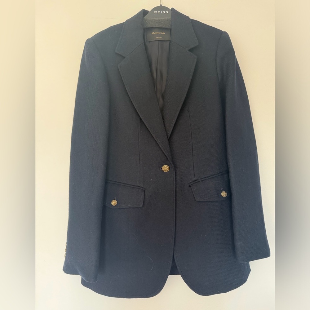 Massimo Dutti Classic Navy Blazer PreLoved perfect condition